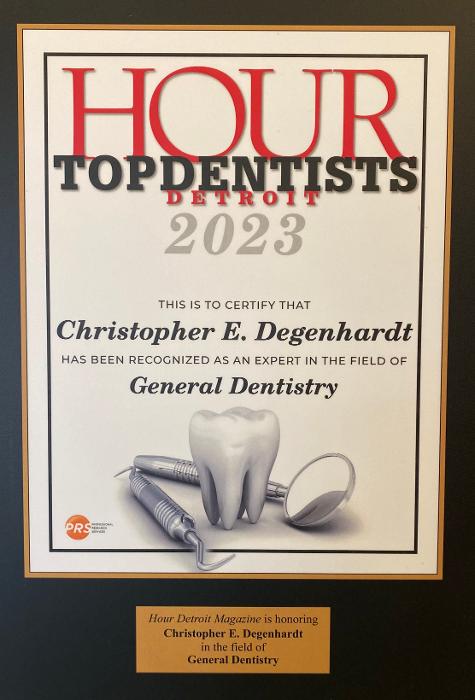 Top Dentists Detroit 2023 award