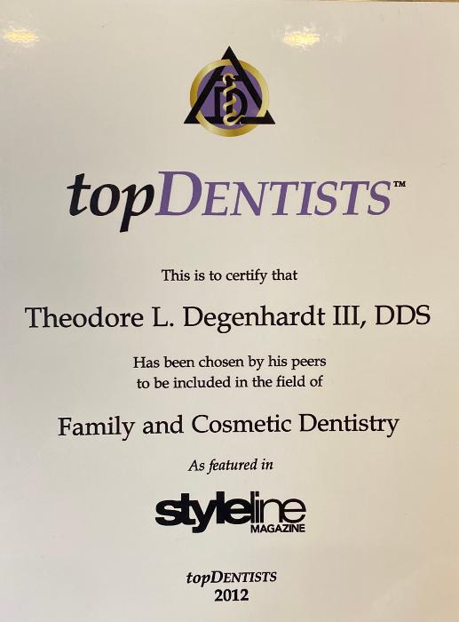 topDentists award for 2012